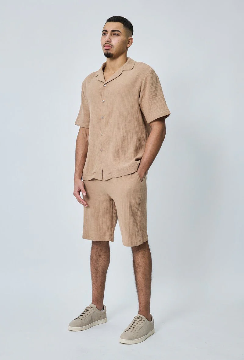 Ensemble chemise et short casual gaze de - Image 8