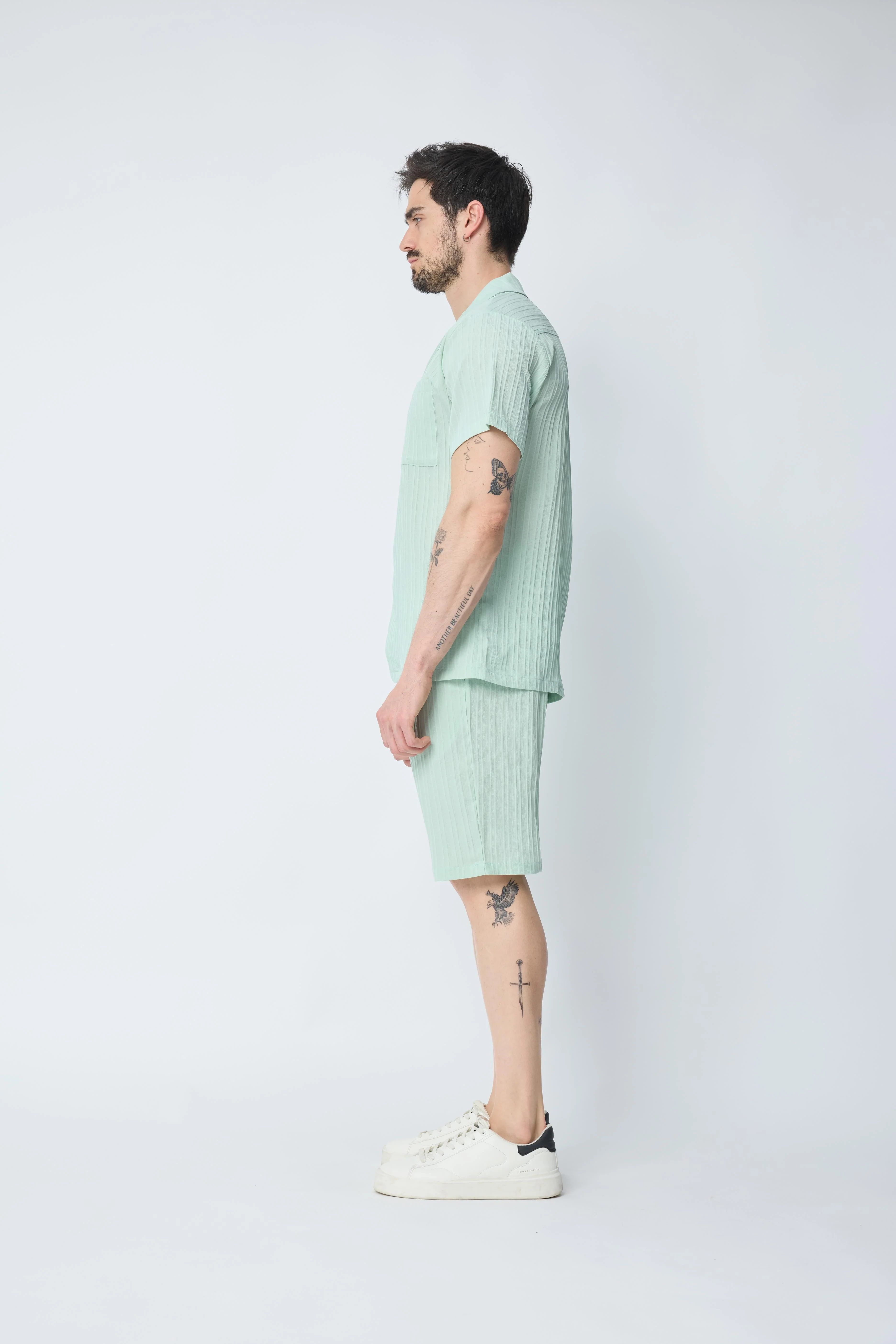 Ensemble chemise et short unis - Image 6