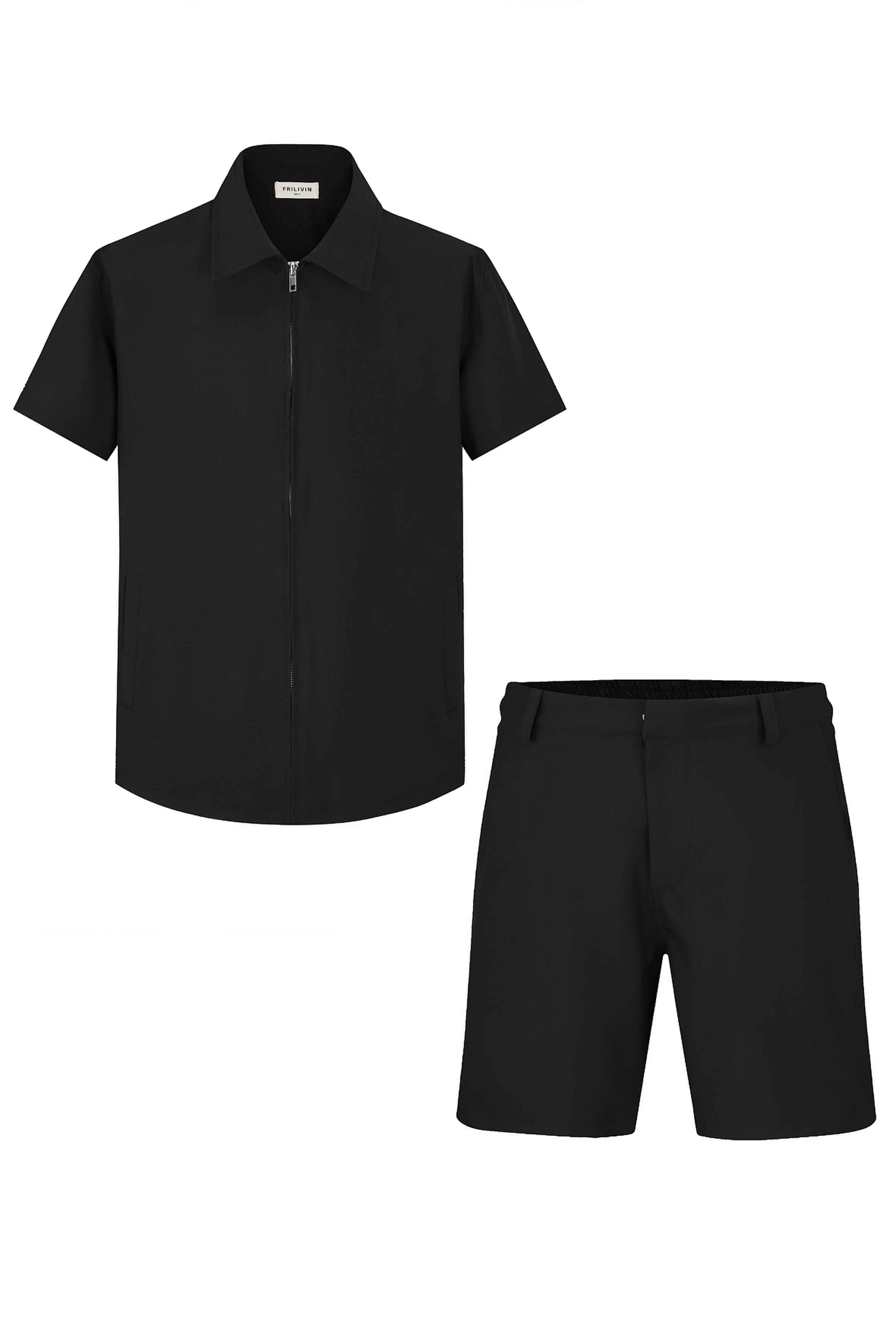 Ensemble chemise et shorts zippé moderne - Image 28