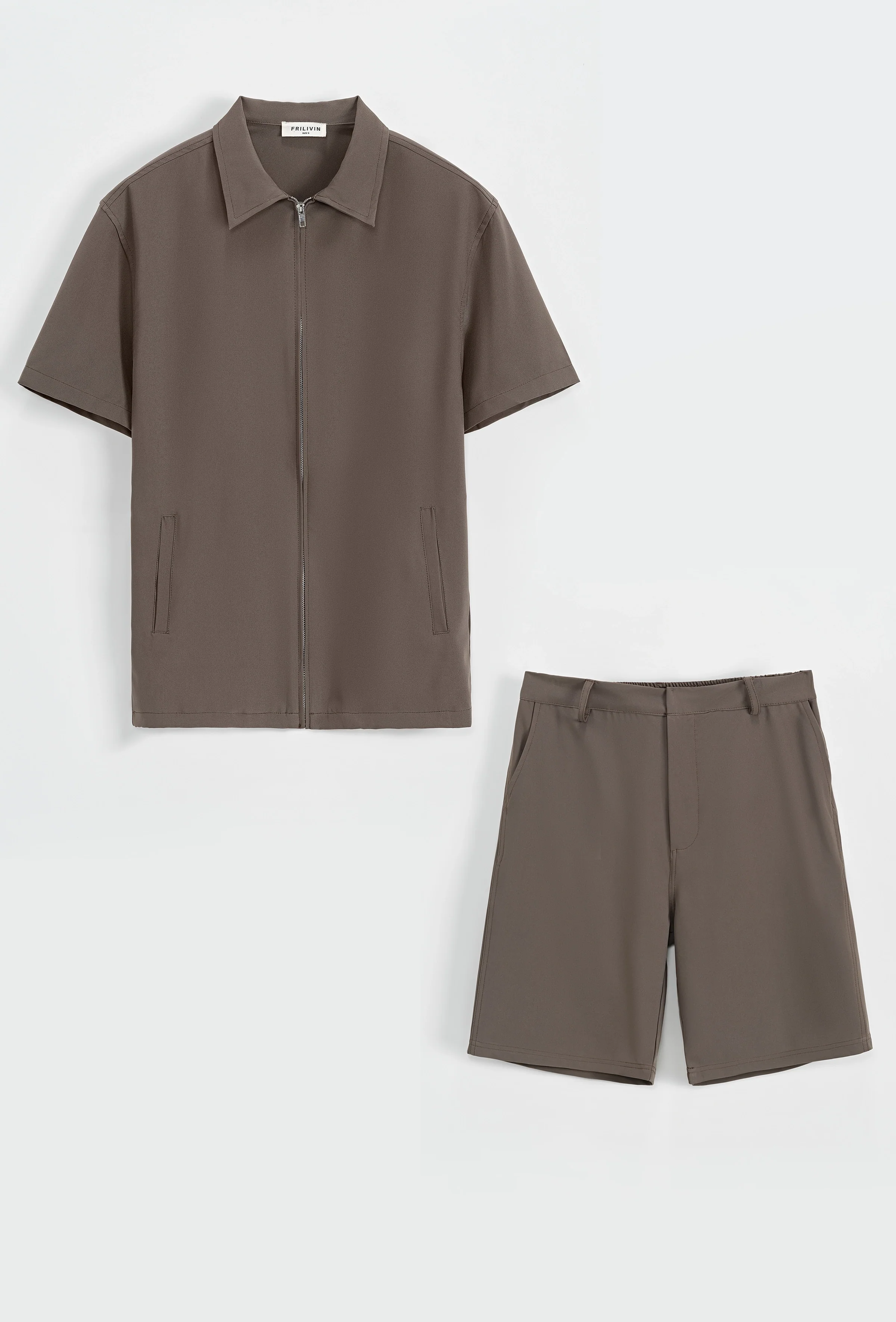 Ensemble chemise et shorts zippé moderne - Image 38