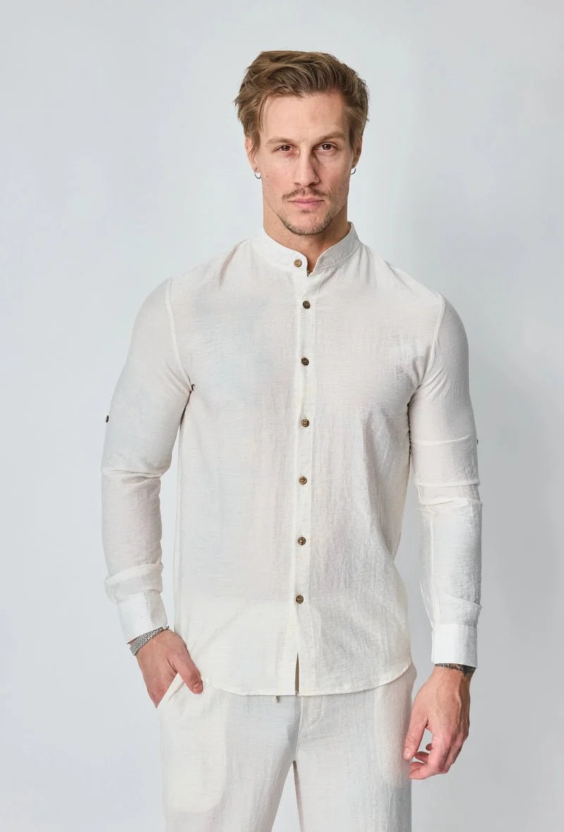 Ensemble chemise pantalon uni fin - Image 2