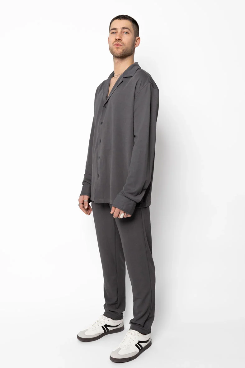 Ensemble chemise pantalon uni oversize - Image 20