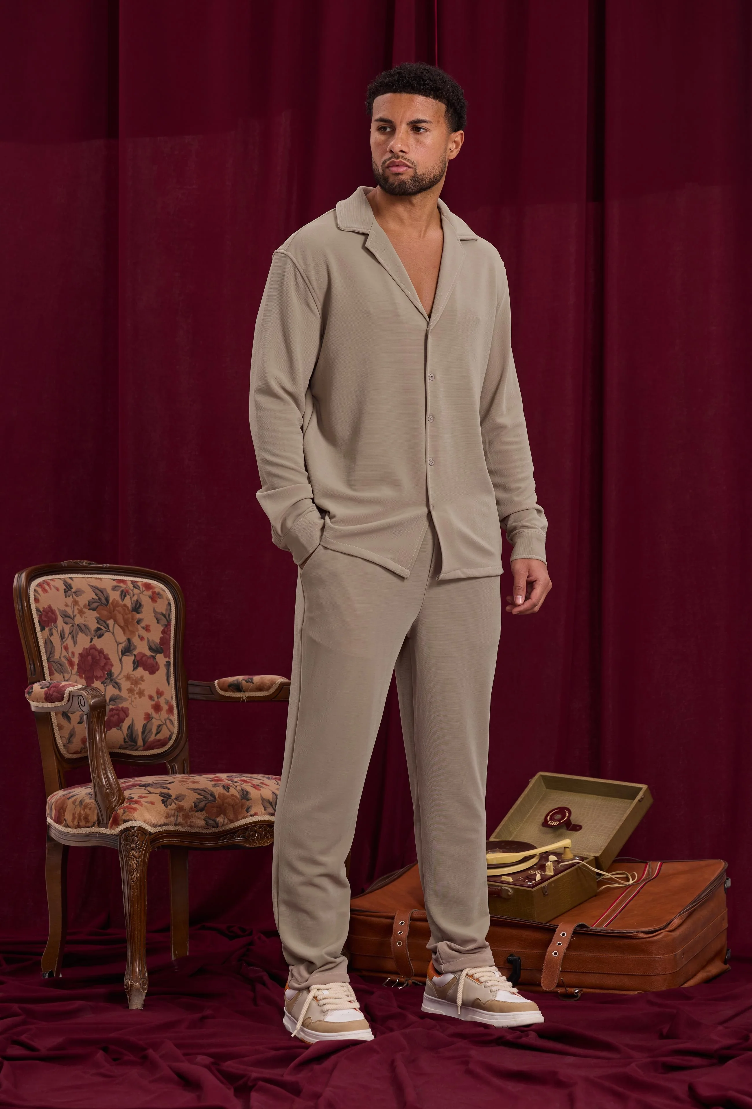 Ensemble chemise pantalon uni oversize - Image 6