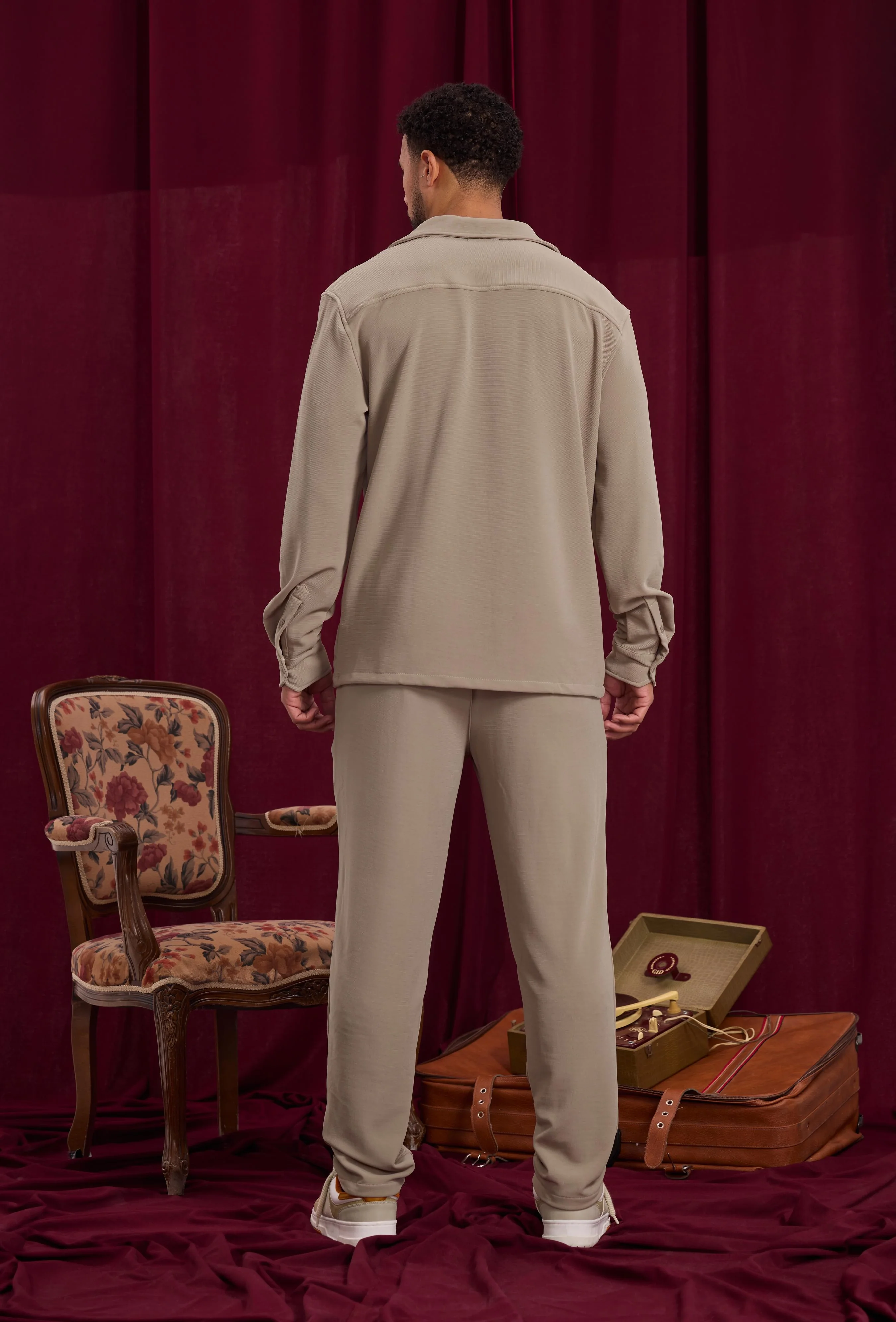 Ensemble chemise pantalon uni oversize - Image 7