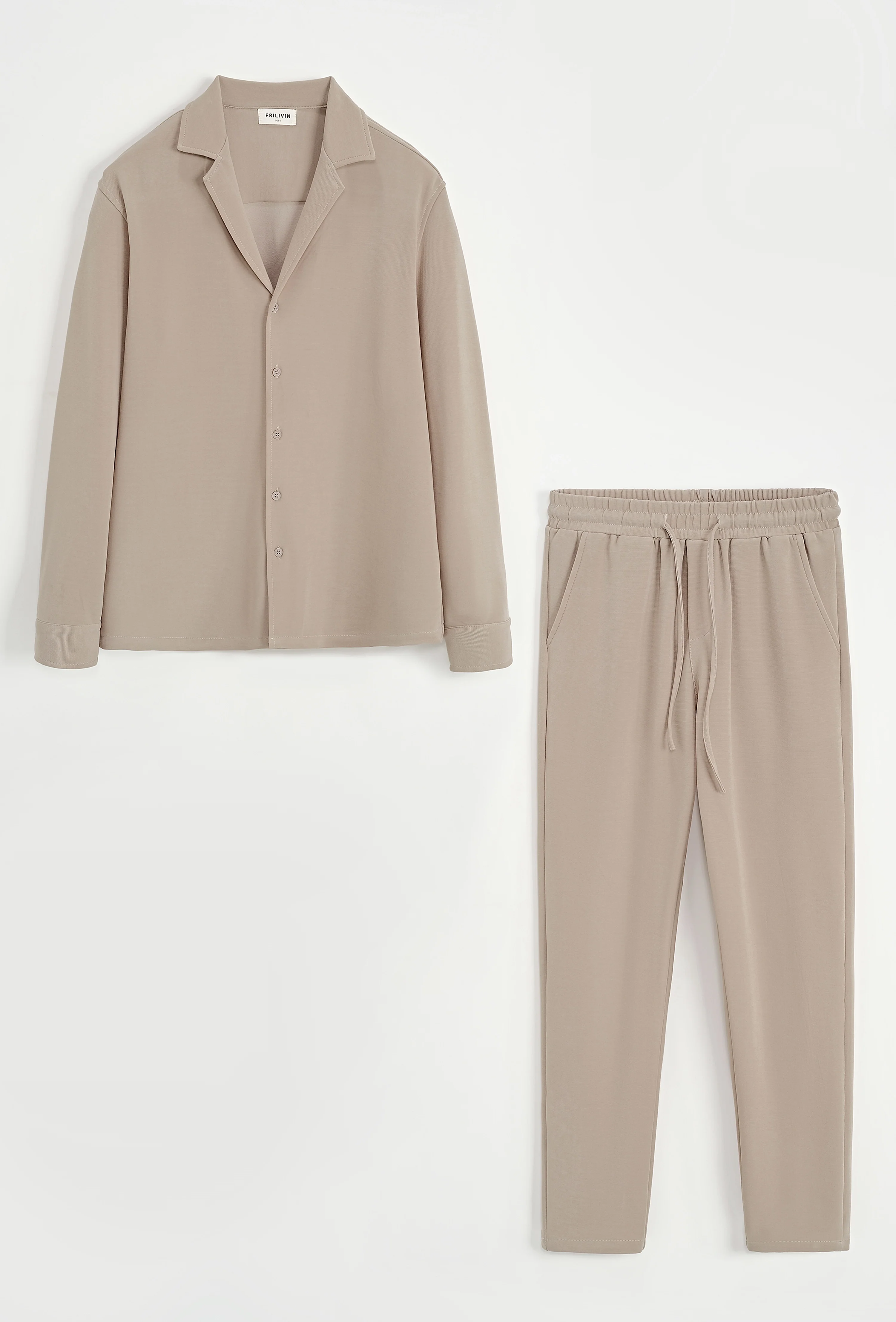 Ensemble chemise pantalon uni oversize - Image 8