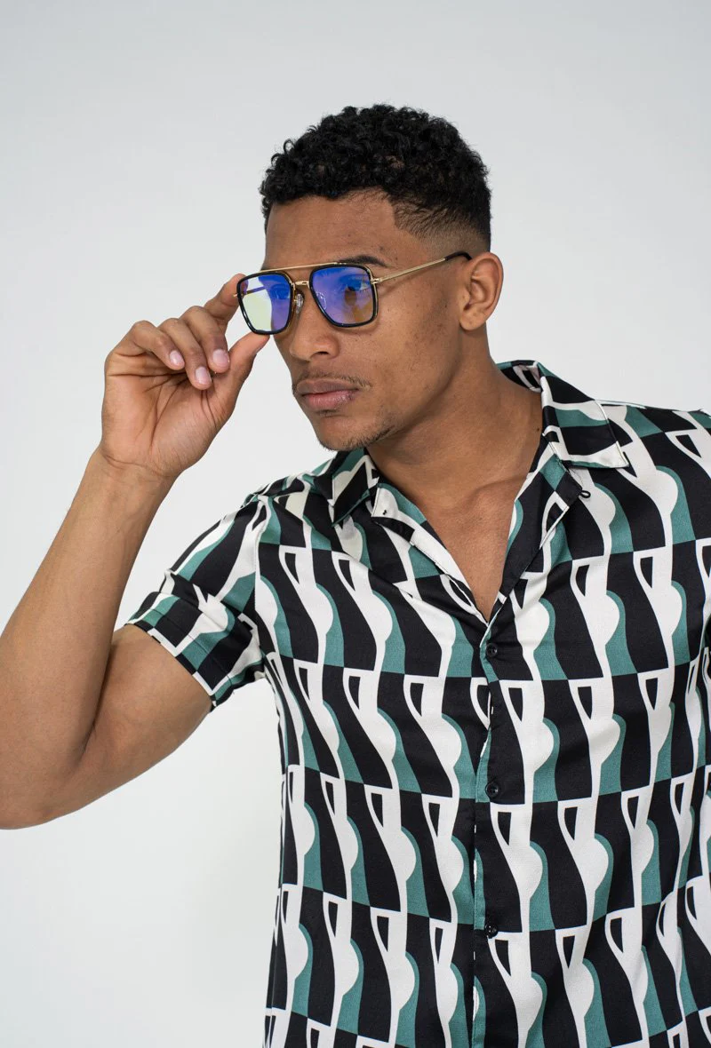 Ensemble chemise short à motifs abstrait - Image 11