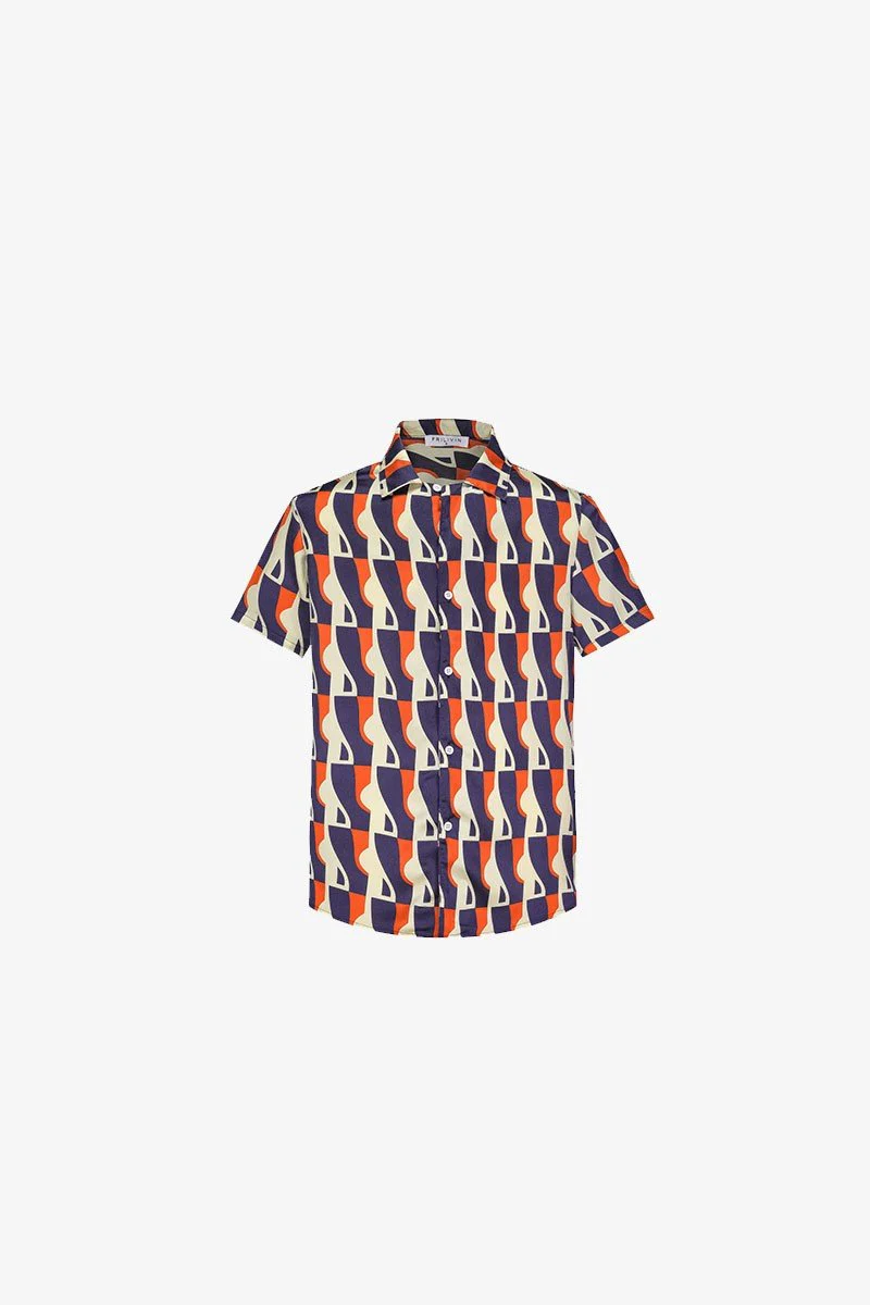 Ensemble chemise short à motifs abstrait - Image 18