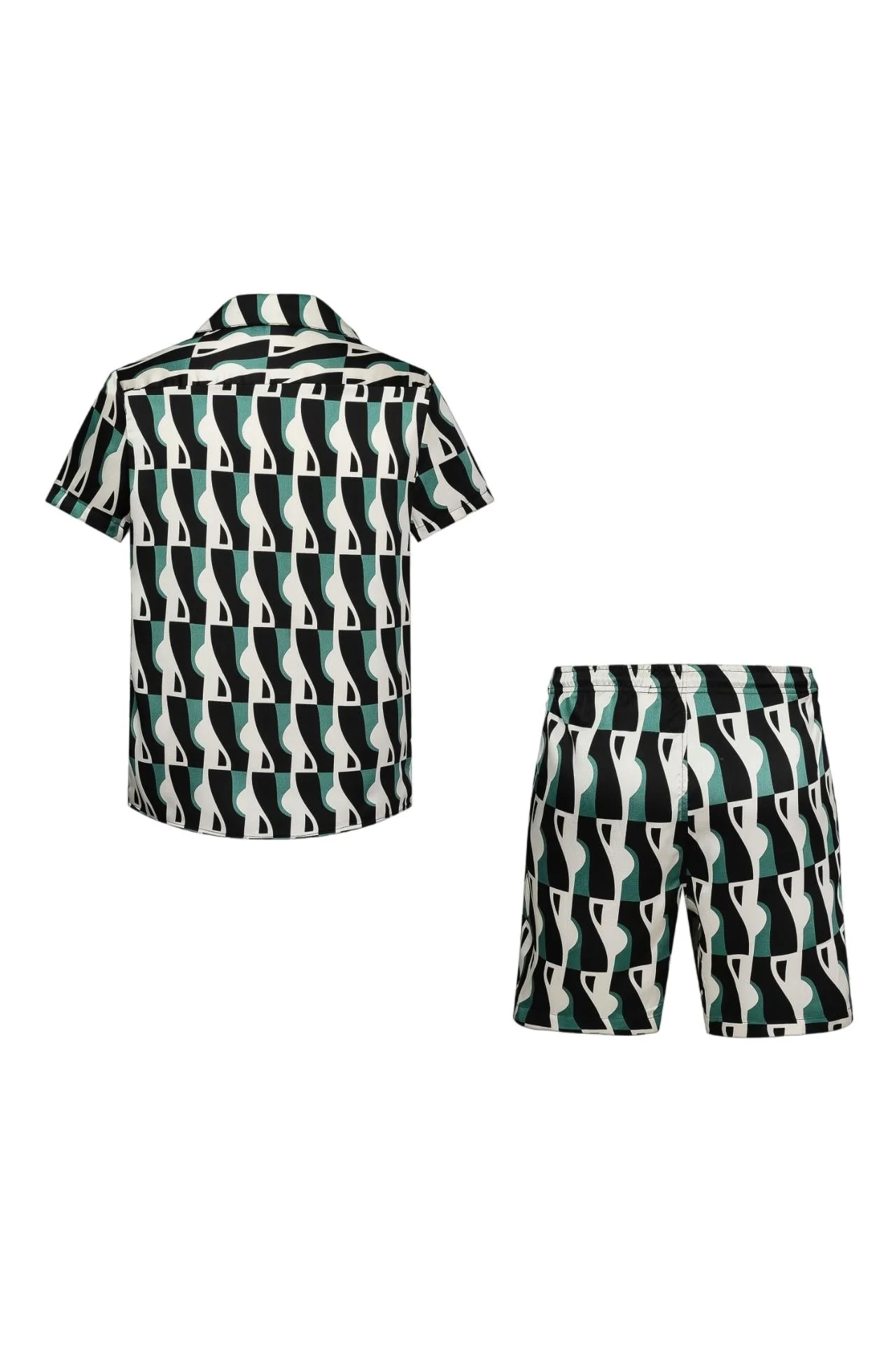 Ensemble chemise short à motifs abstrait - Image 6