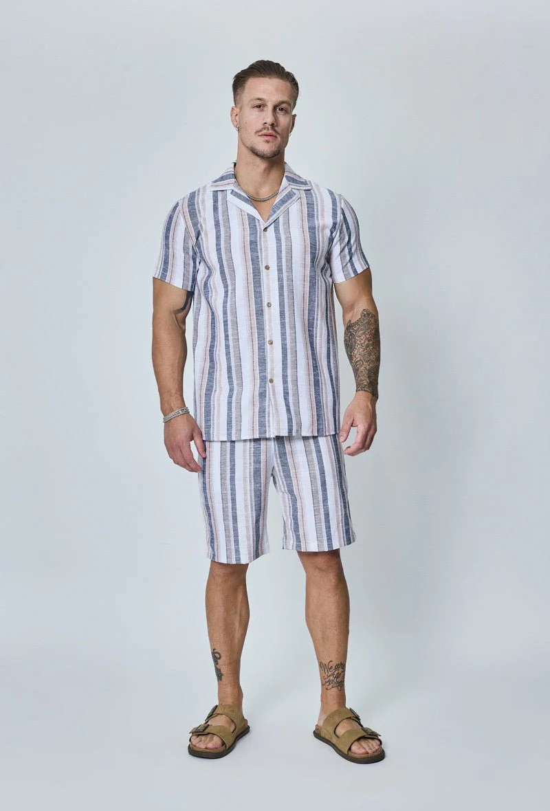 Short a rayure lin - Image 2
