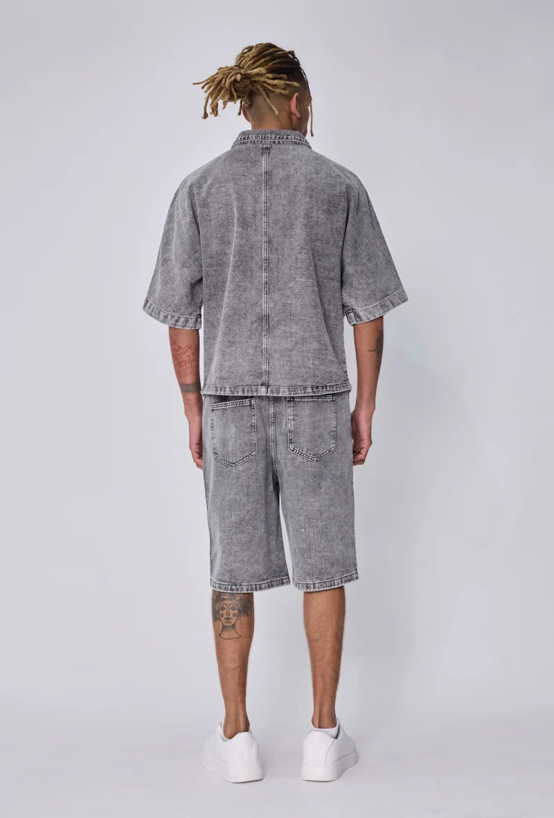 Ensemble chemise short en jean confort et style décontracté - Image 15