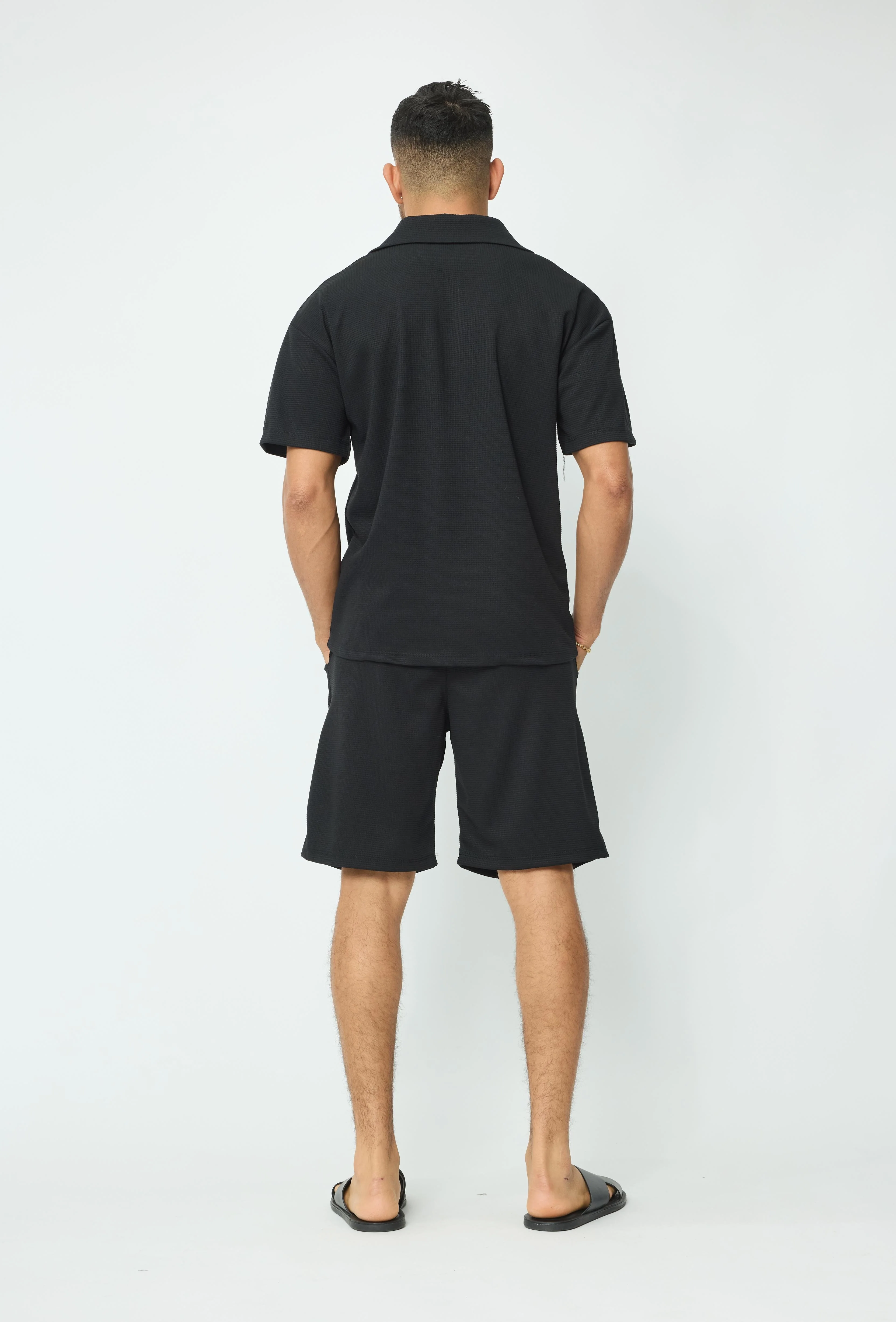 Ensemble chemise short uni gaufré - Image 11