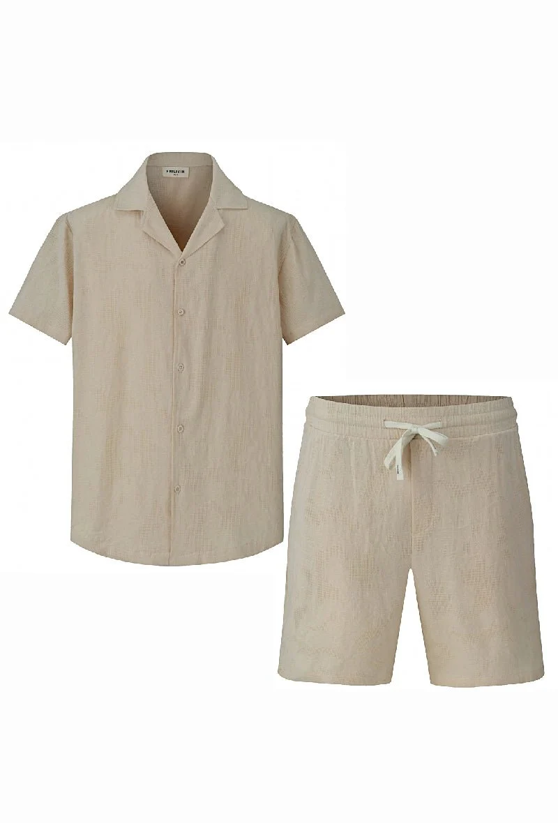 Ensemble chemise short uni décontracté - Image 12