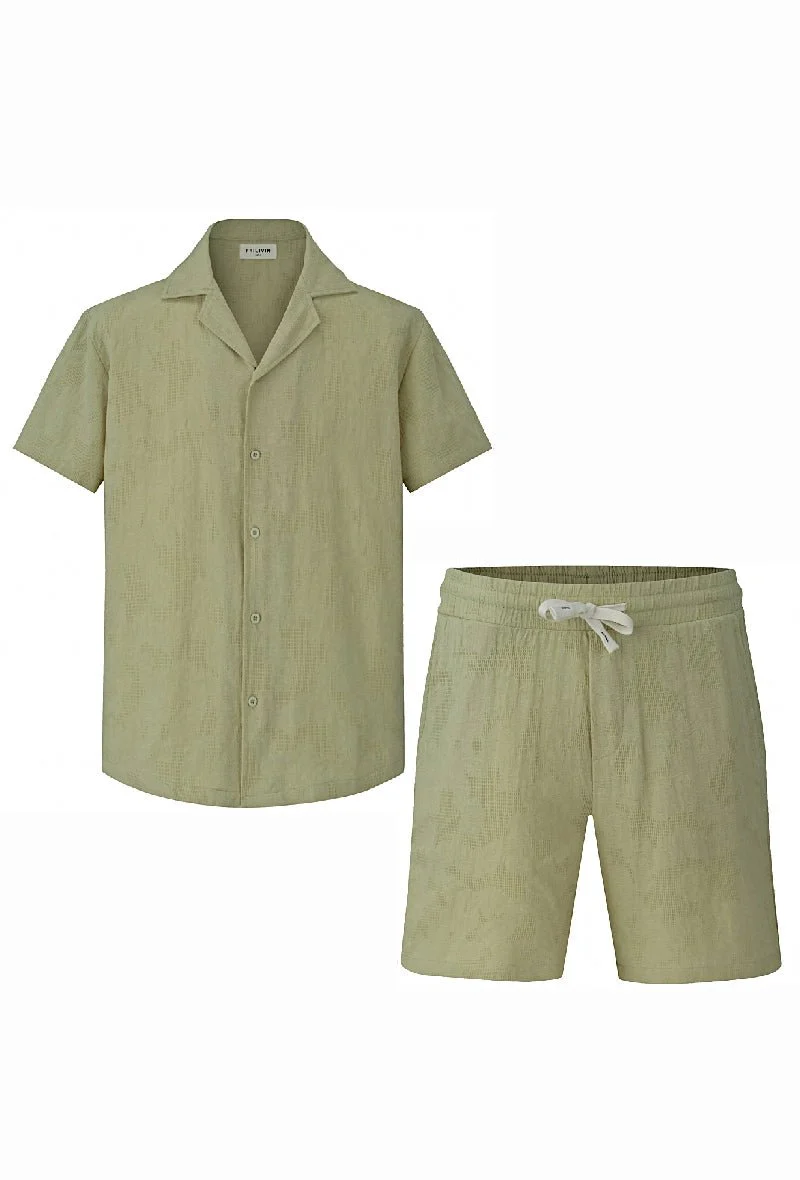 Ensemble chemise short uni décontracté - Image 17