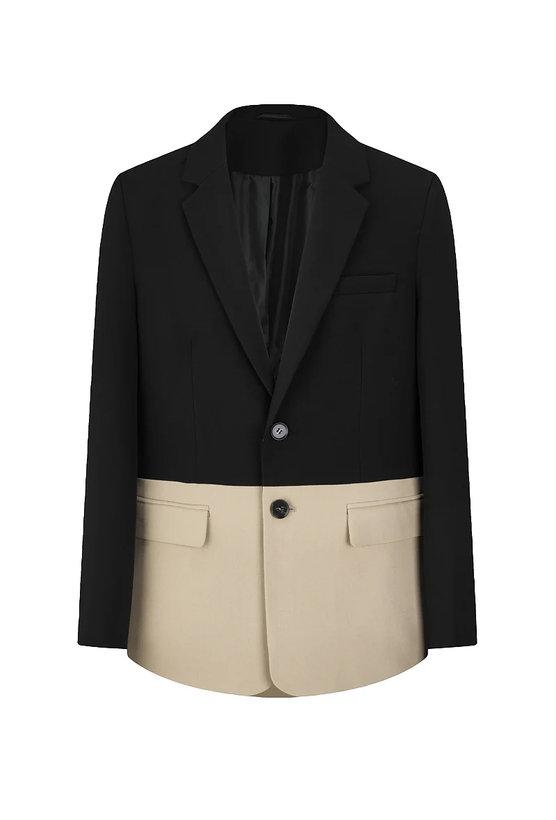 Ensemble de costume classic veste et pantalon bi couleur - Image 16