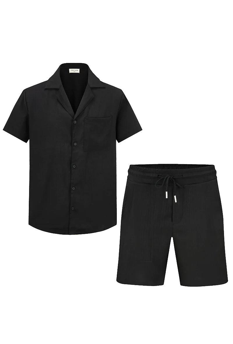 Ensemble détente uni chemise short - Image 11