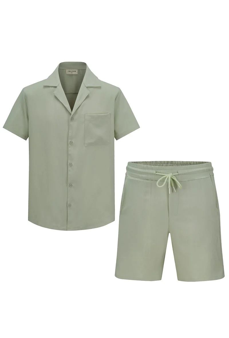 Ensemble détente uni chemise short - Image 6