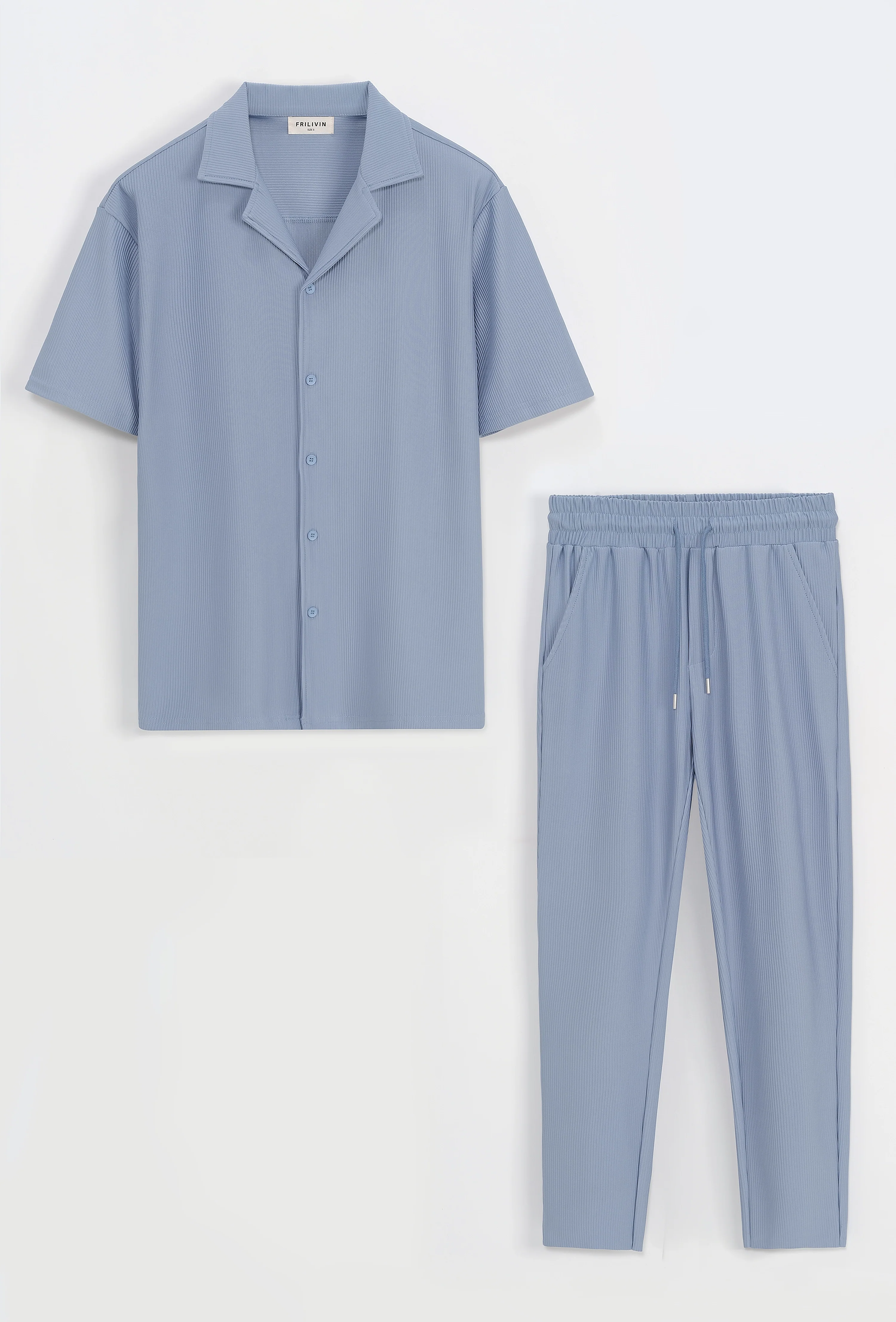 Ensemble chemise pantalon décontracté moderne - Image 4