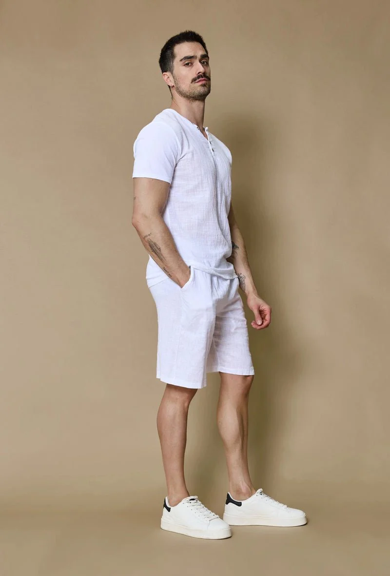 Ensemble polo short uni effet lin - Image 13