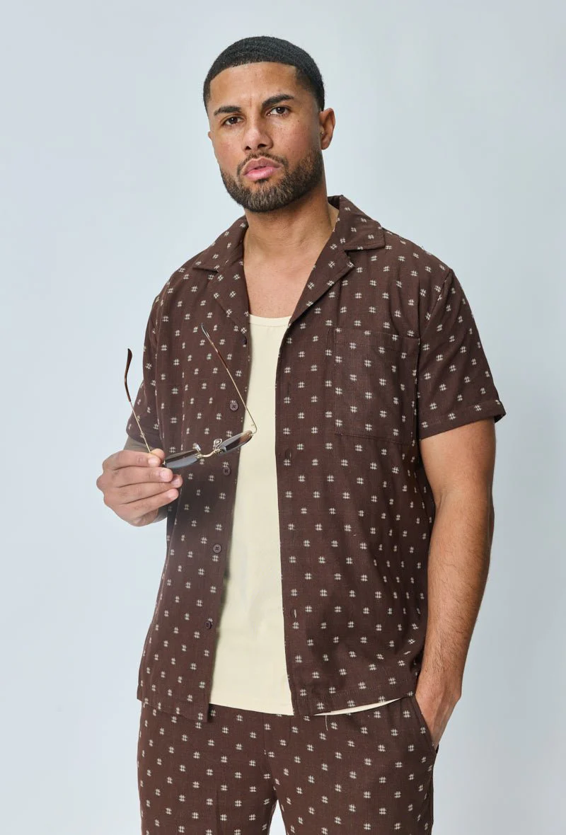 Ensemble short et chemise broder - Image 3