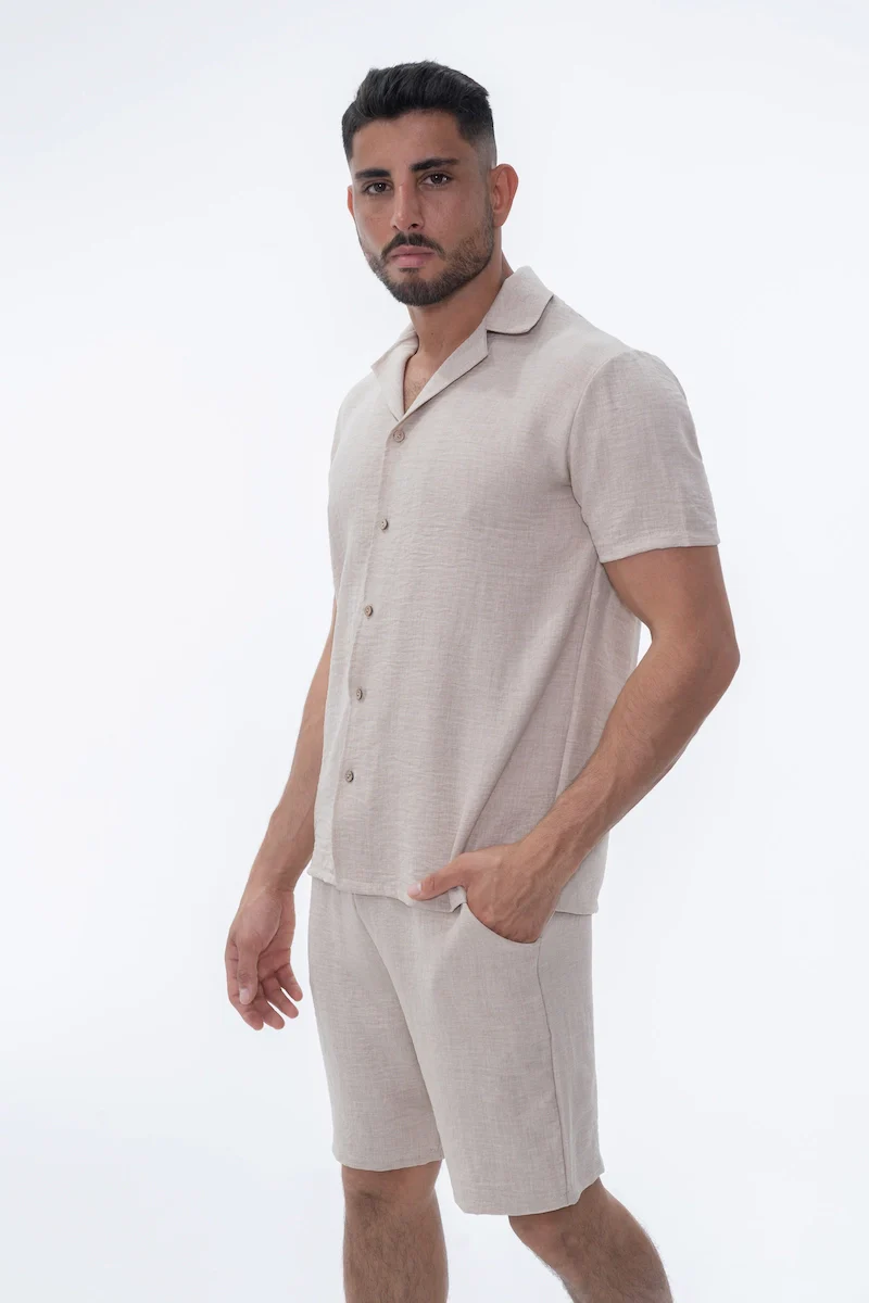 Ensemble uni chemise short - Image 3