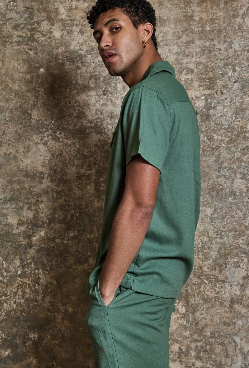 Ensemble uni chemise manches courtes short - Image 6