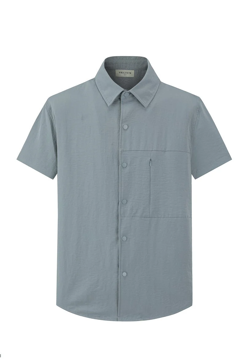 Ensemble uni chemise manches courtes short - Image 24