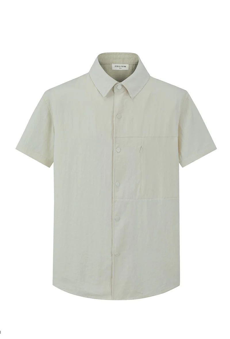 Ensemble uni chemise manches courtes short - Image 9