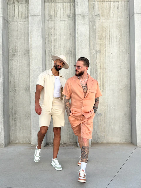 Ensemble uni détente chemise short