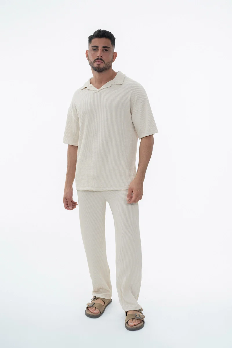 Ensemble uni plissé t-shirt pantalon - Image 11