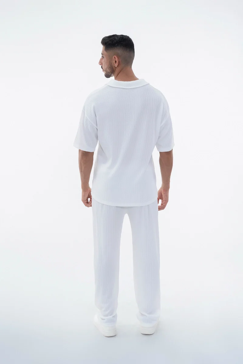 Ensemble uni plissé t-shirt pantalon - Image 18