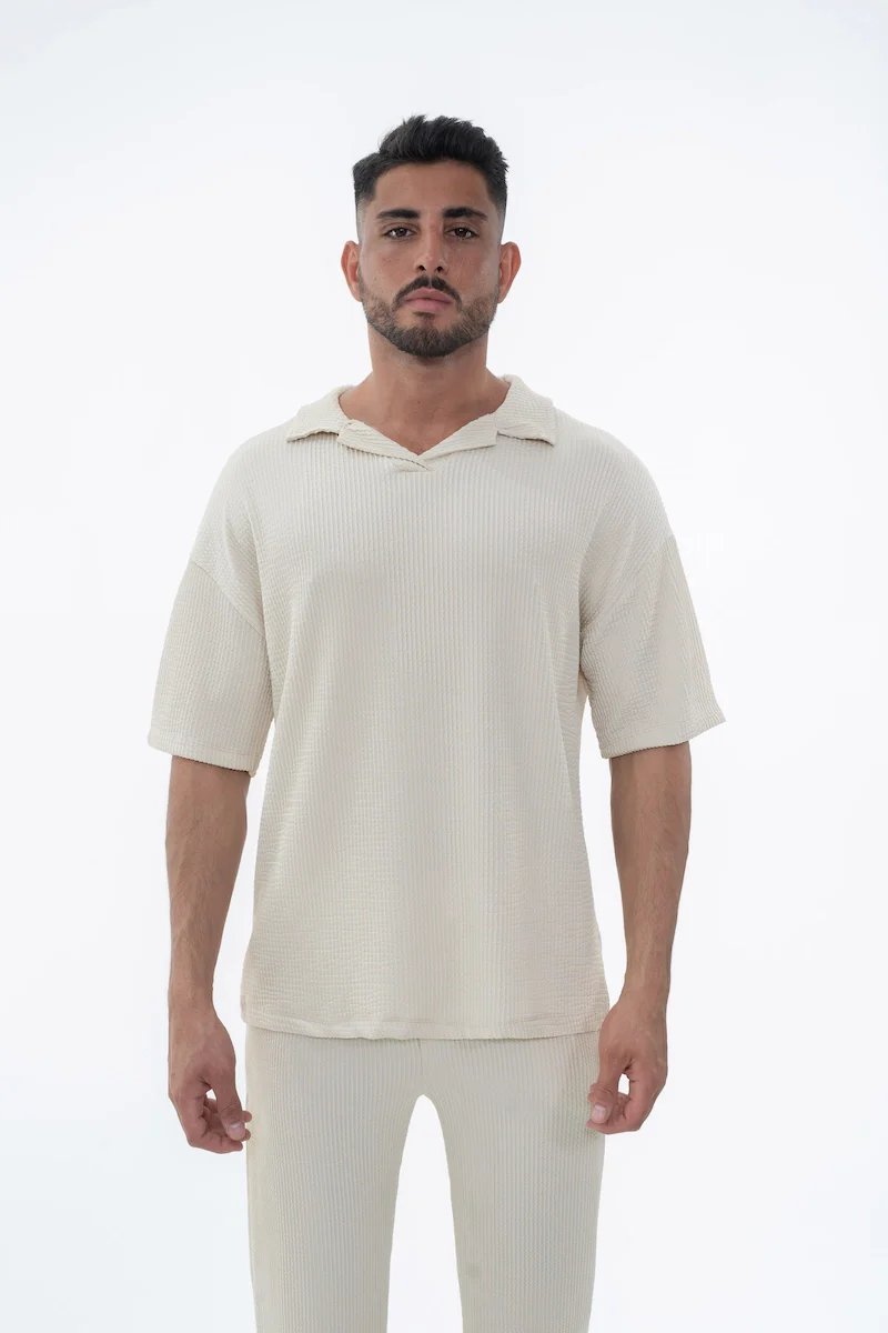 Ensemble uni plissé t-shirt pantalon - Image 9