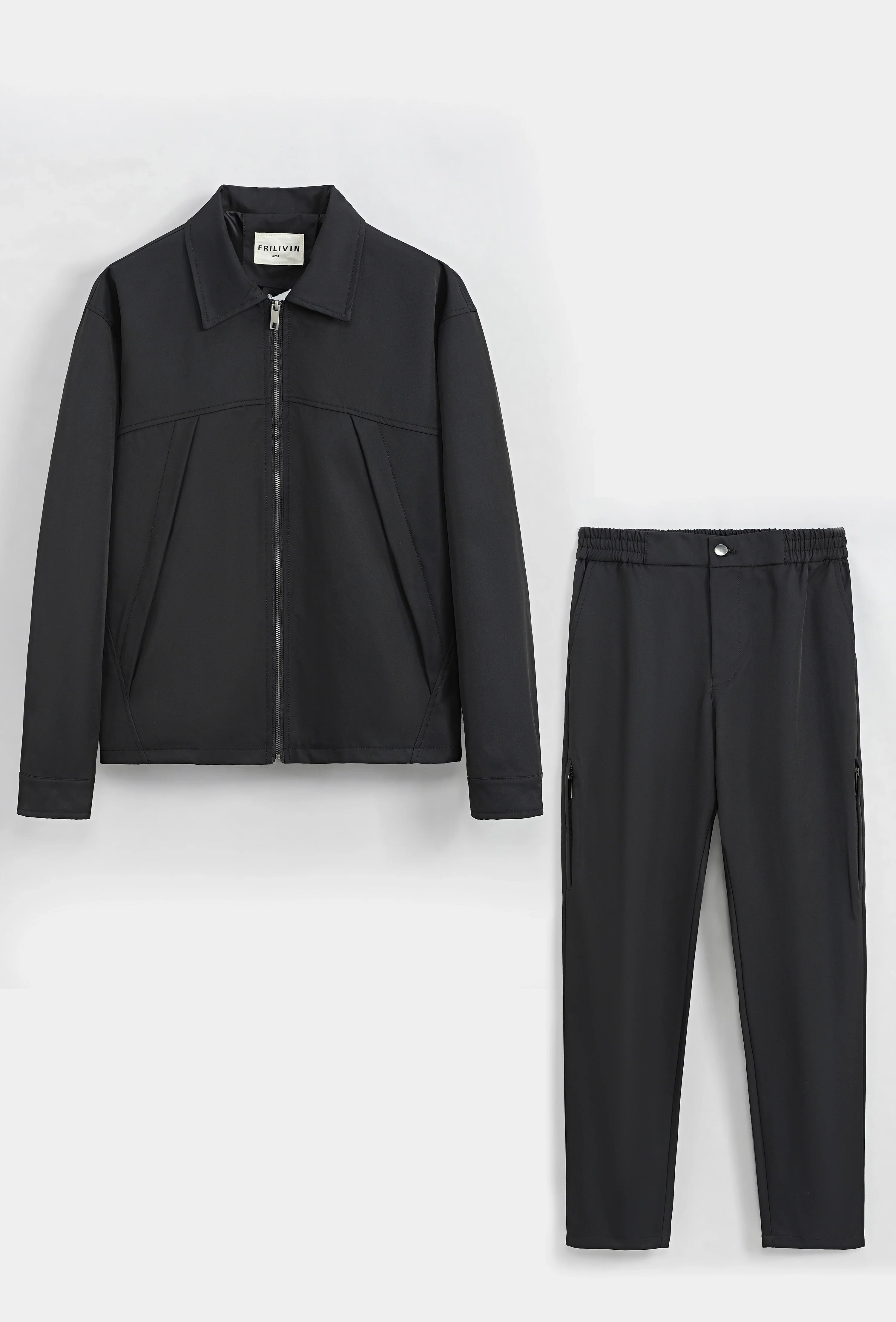 Ensemble veste et pantalon uni - Image 28