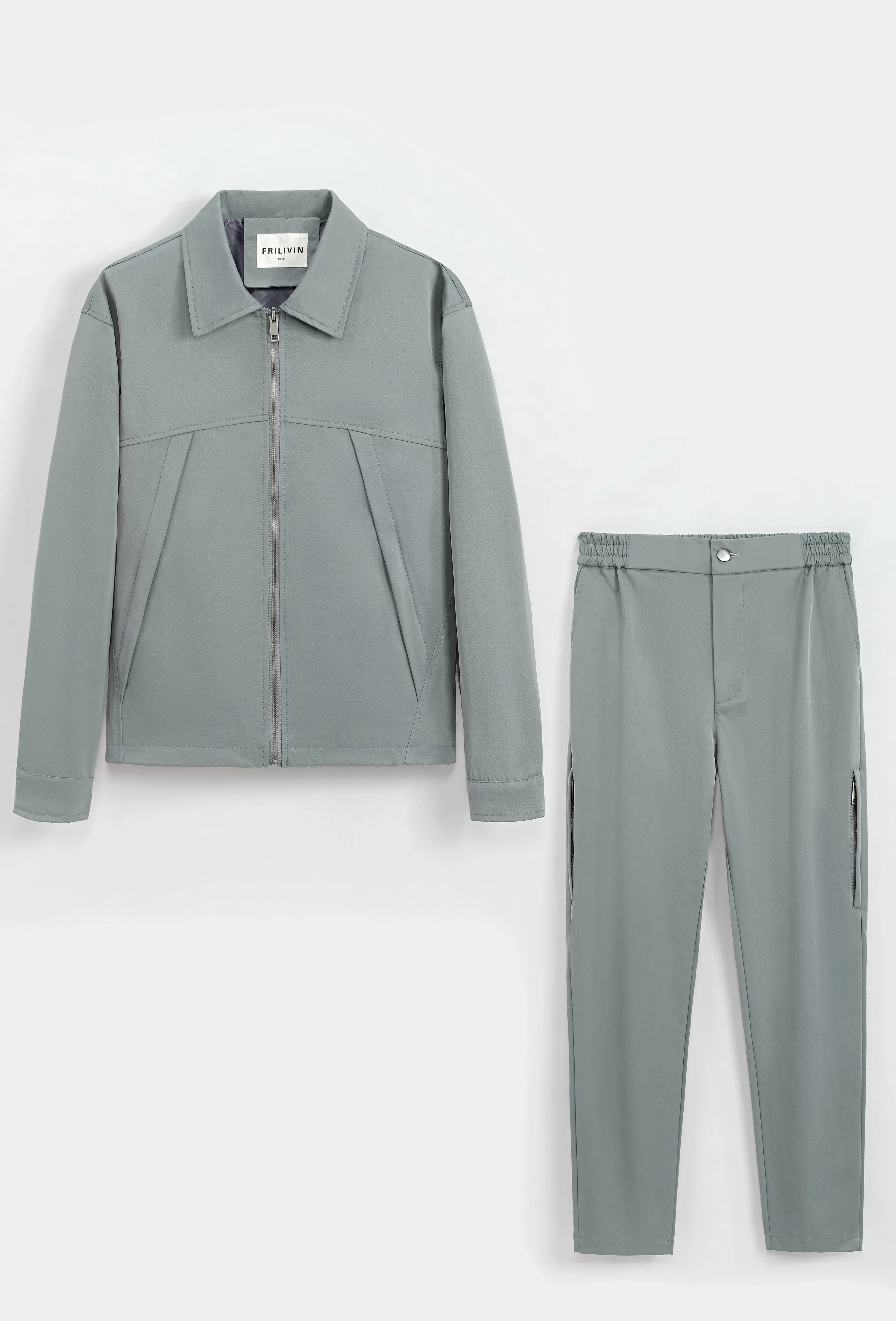 Ensemble veste et pantalon uni - Image 8