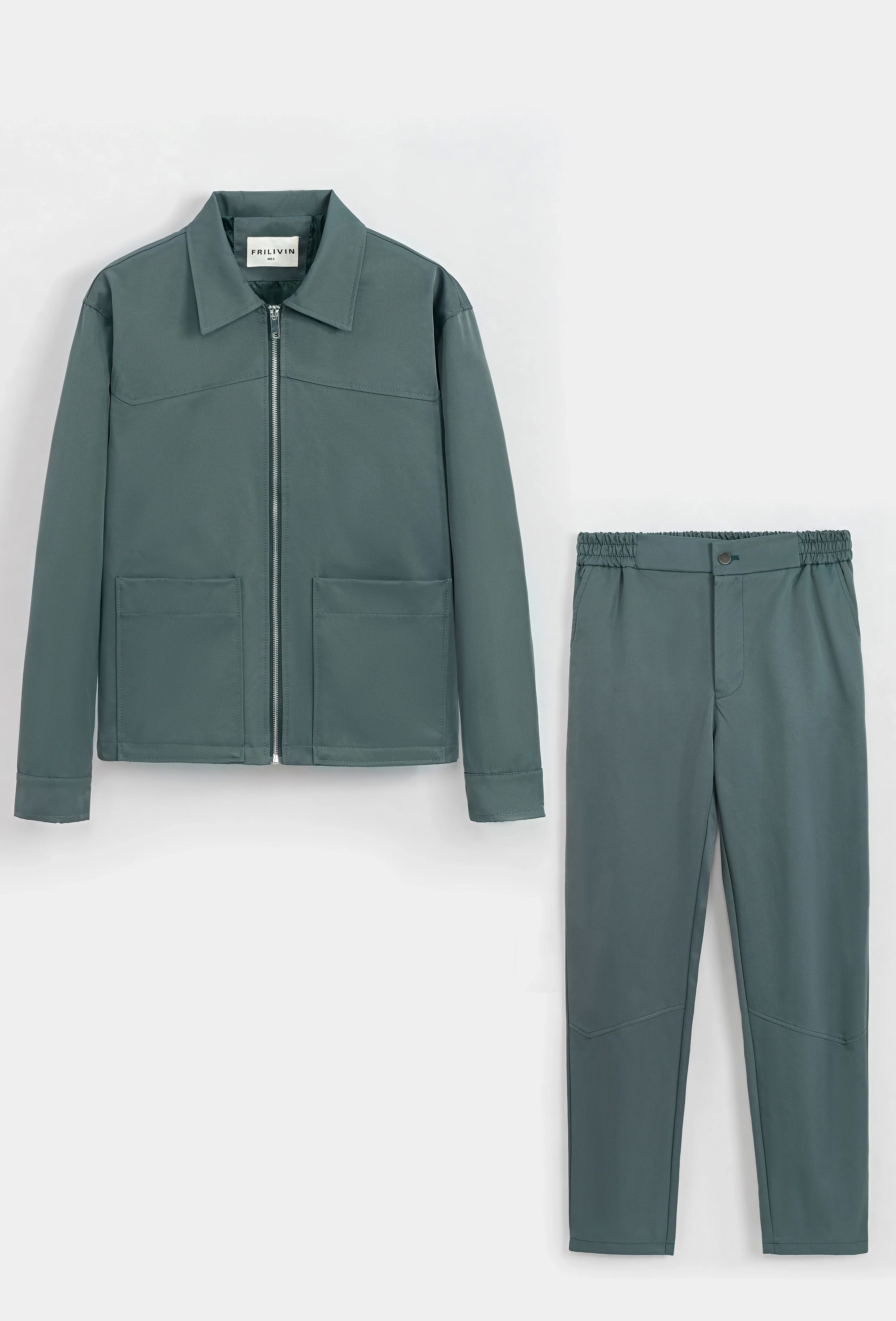 Ensemble veste et pantalon uni - Image 8