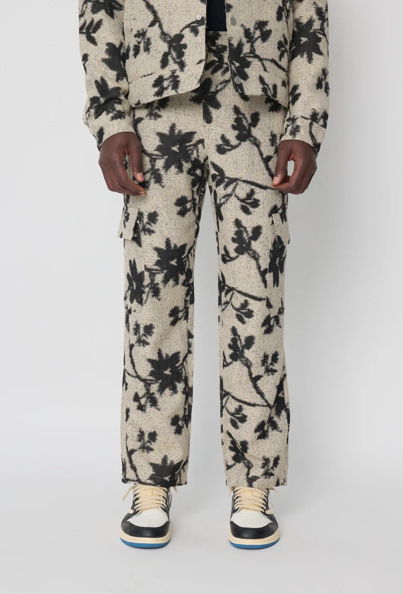 Ensemble veste pantalon à motif feuillage - Image 2