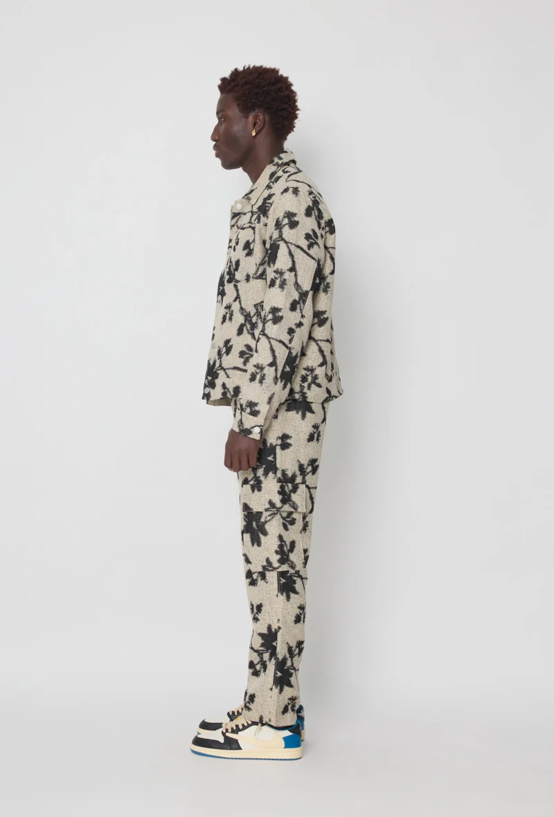 Ensemble veste pantalon à motif feuillage - Image 4