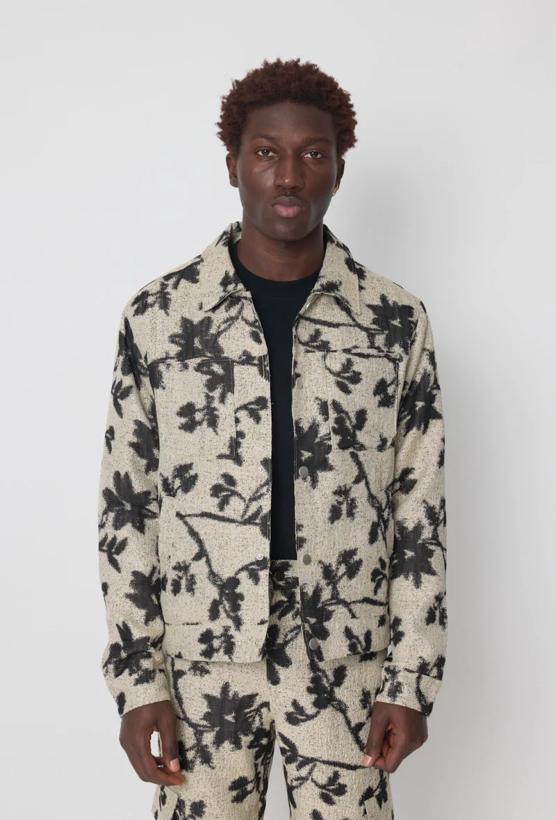 Ensemble veste pantalon à motif feuillage - Image 6