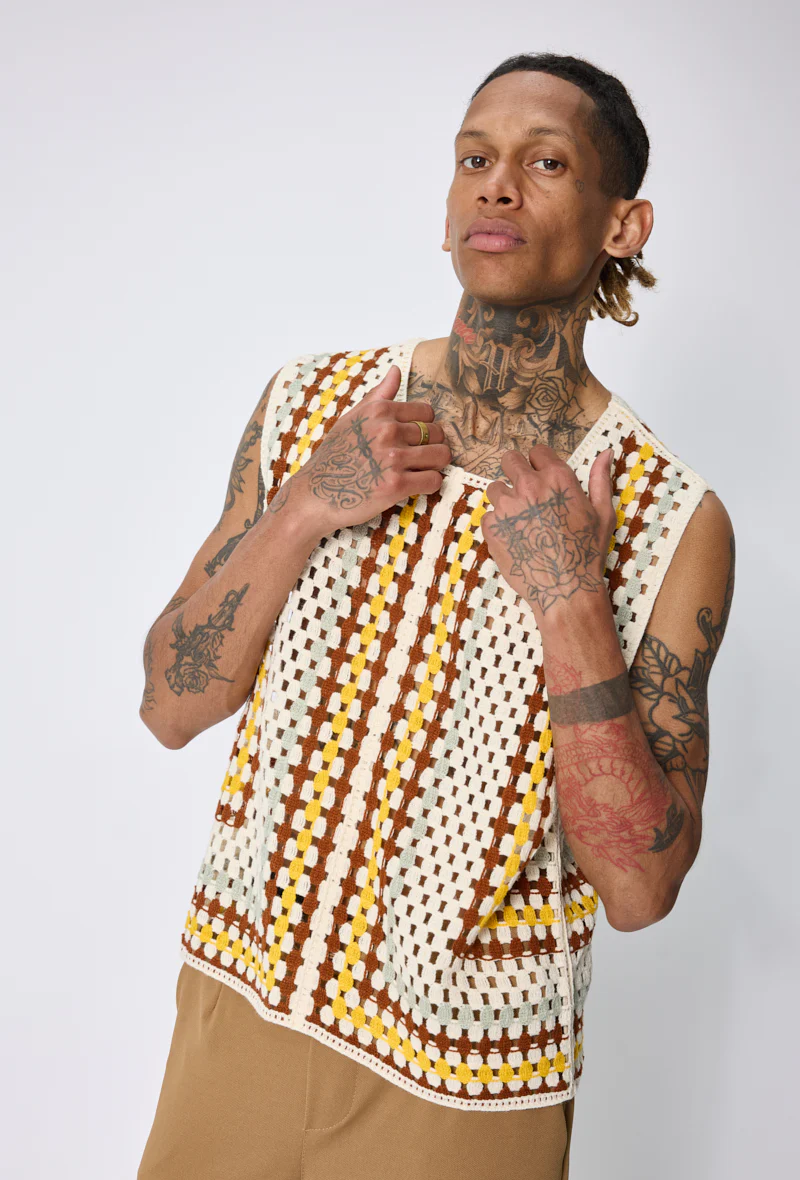 Chemise crochet sans manches - Image 2