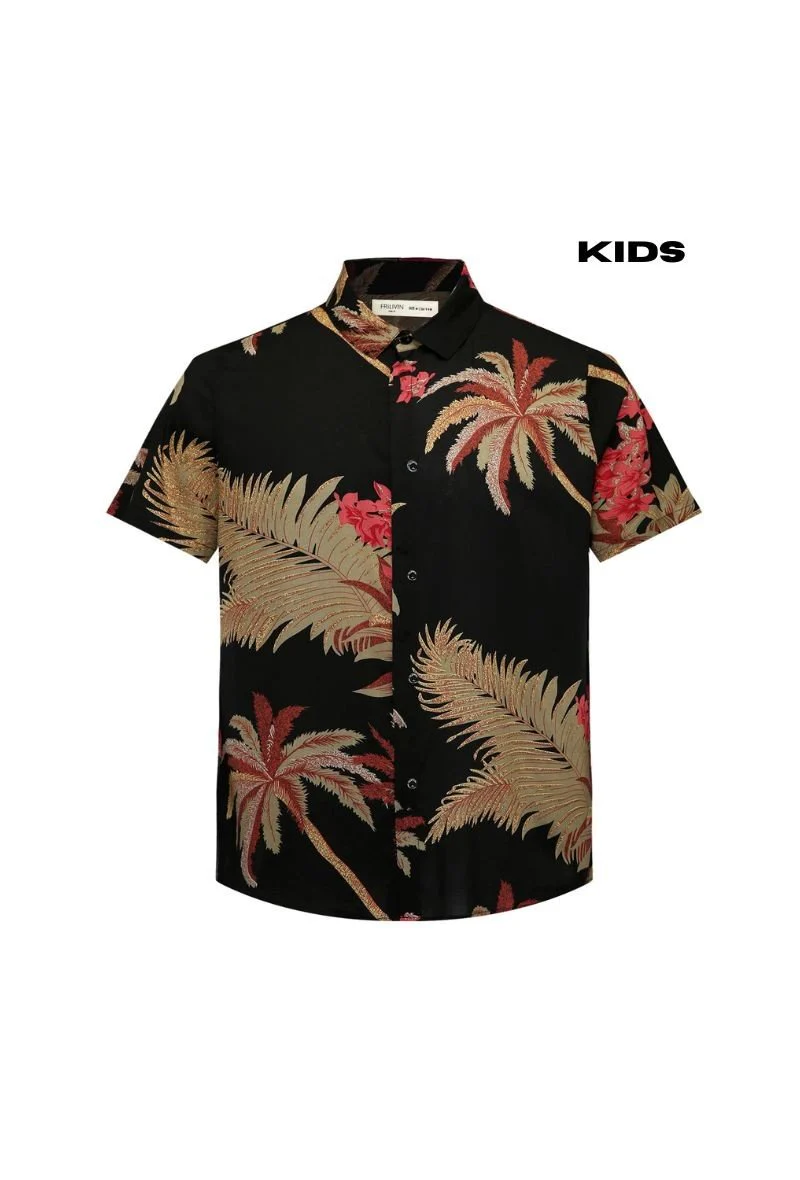 Kids enfant chemise manches courtes à imprimé fleuri - Image 3