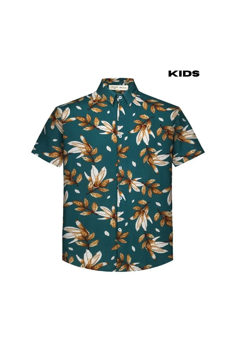 Kids enfant chemise manches courtes à imprimé fleuri - Image 13