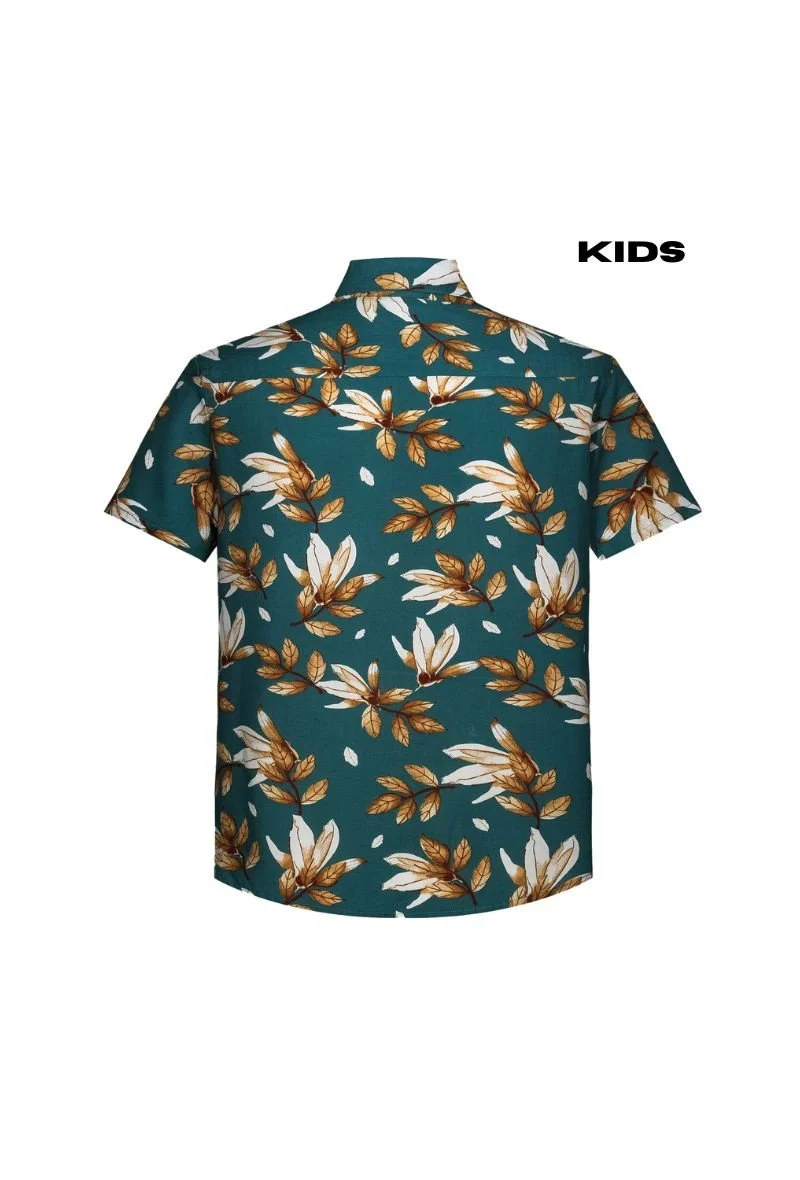 Kids enfant chemise manches courtes à imprimé fleuri - Image 14