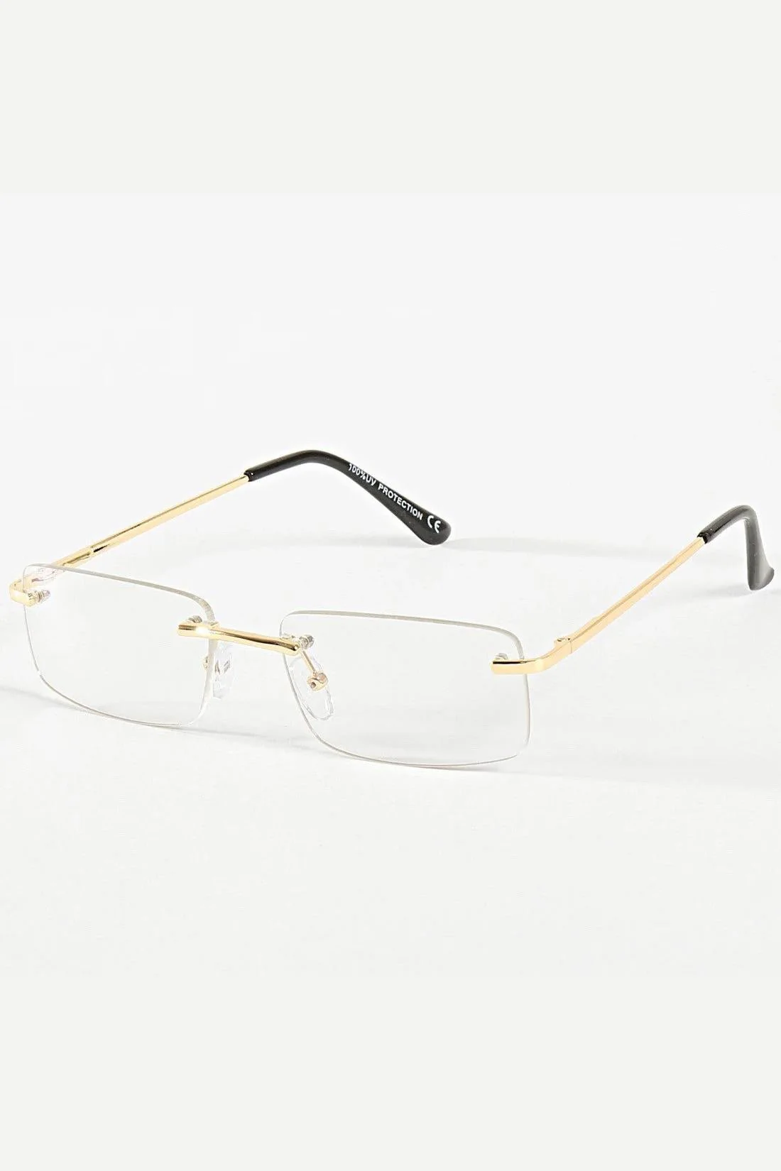 Lunettes rectangulaires sans monture