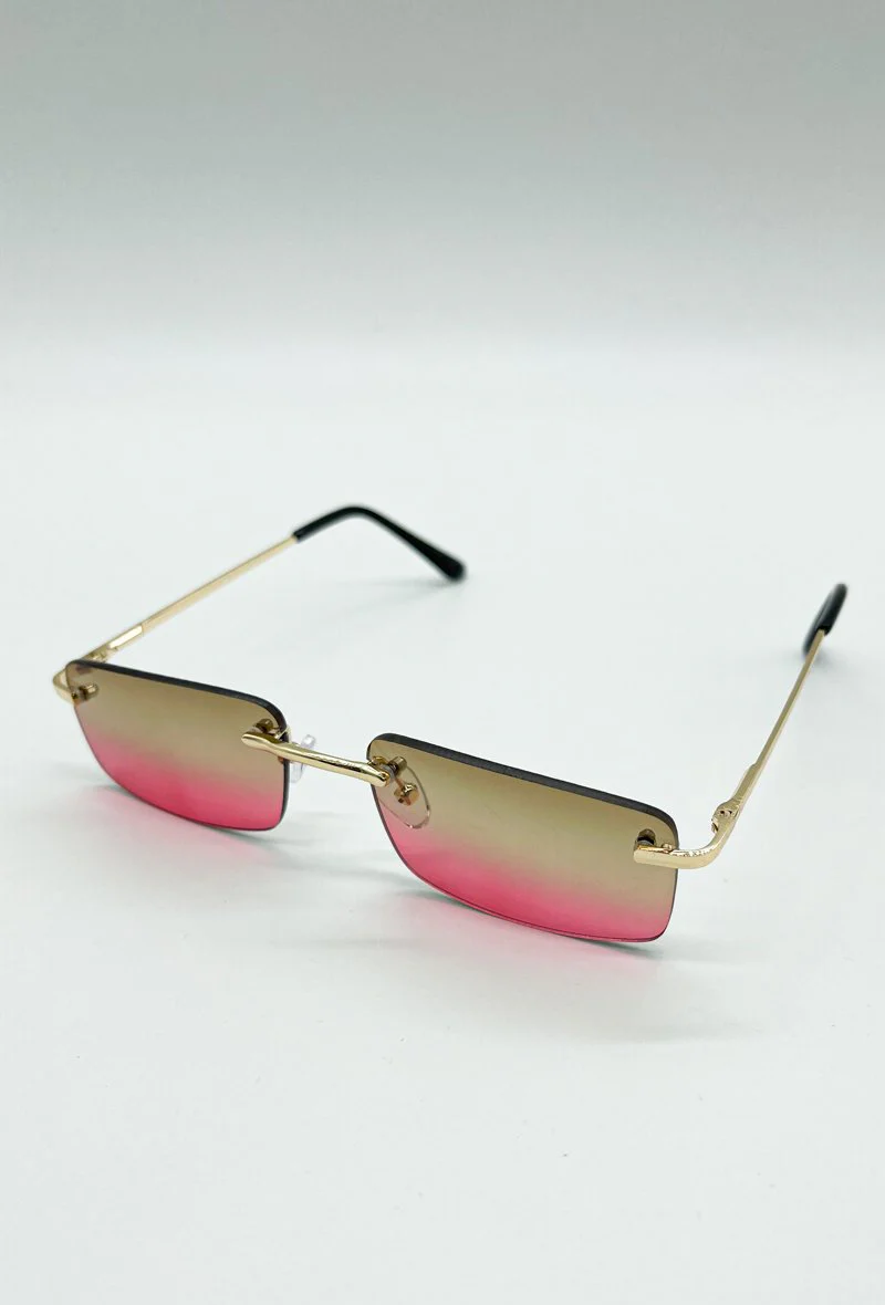 Lunettes rectangulaires sans monture - Image 39