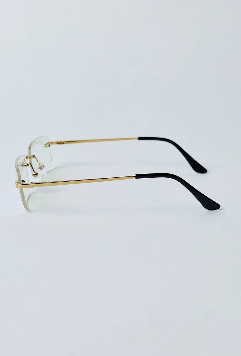Lunettes rectangulaires sans monture - Image 4