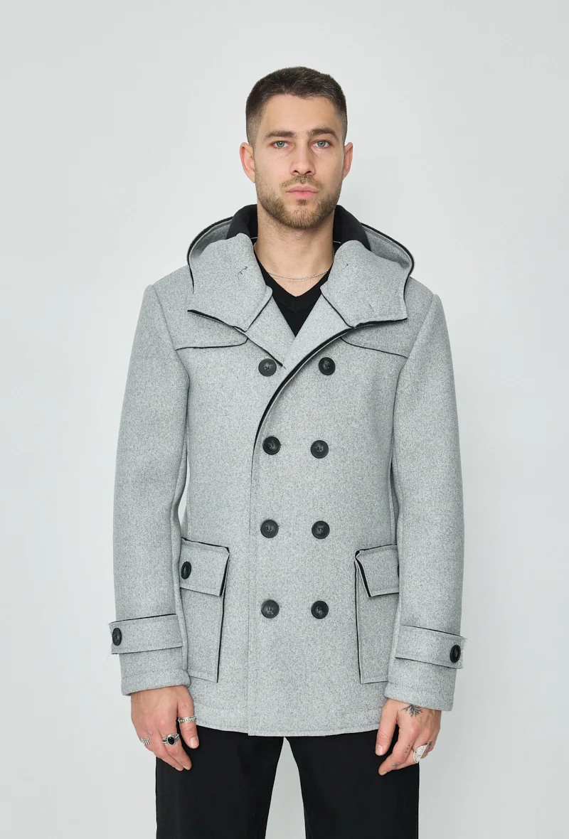 Manteau uni classique à capuche - Image 11