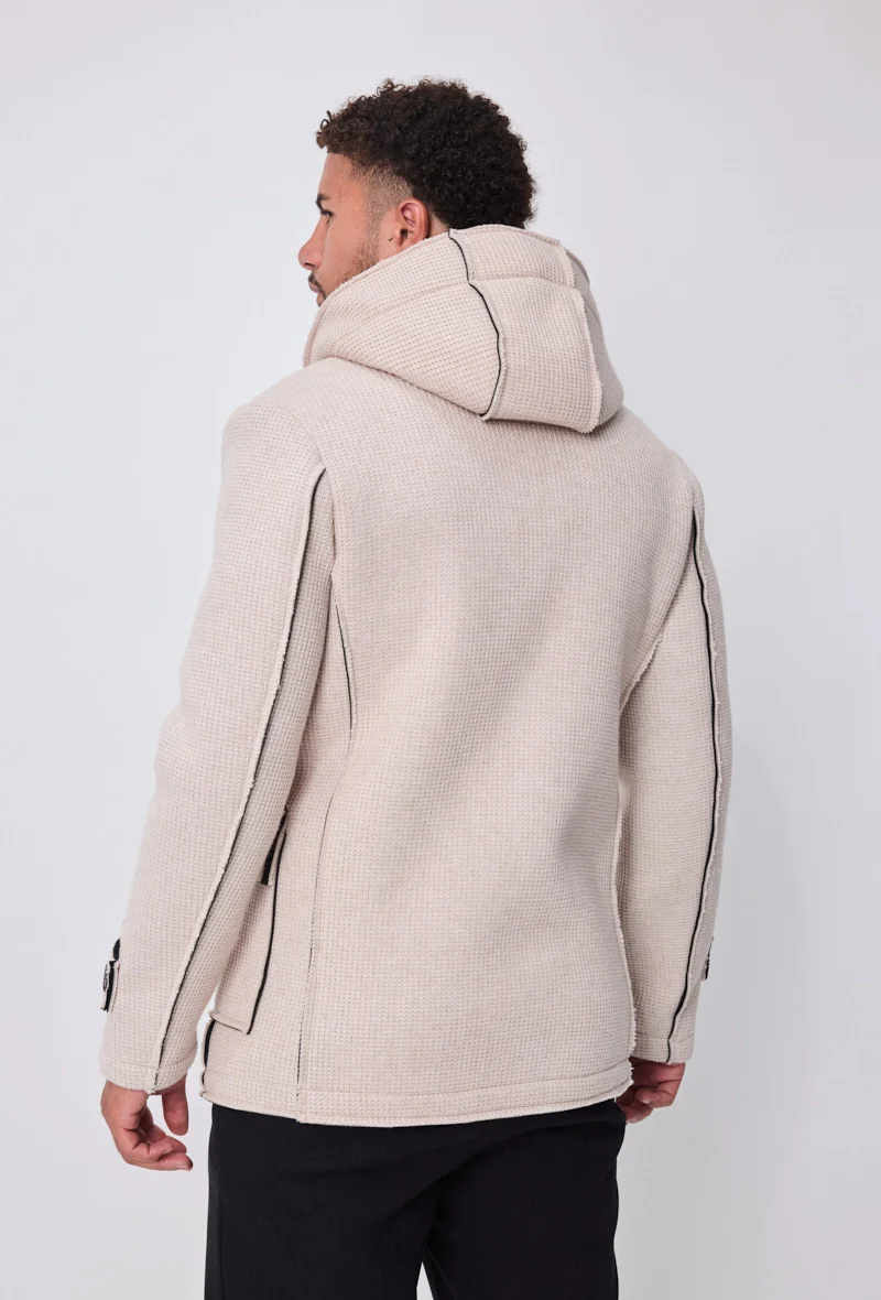 Manteau avec capuche et col large - Image 17