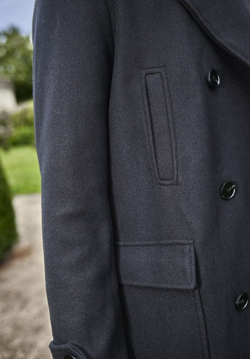 Manteau boutonné col à fourrure - Image 10