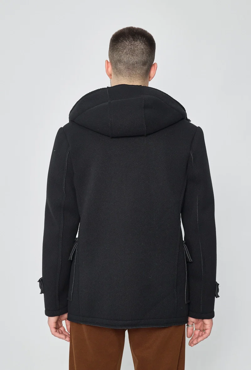Manteau uni classique à capuche - Image 10