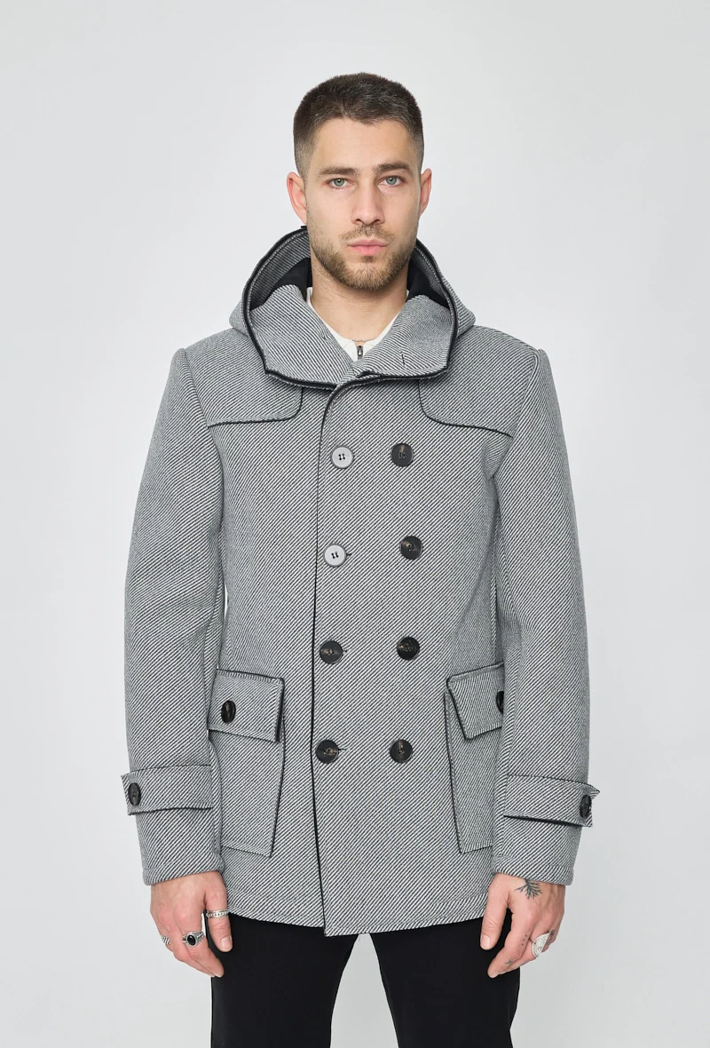 Manteau uni classique à capuche - Image 4