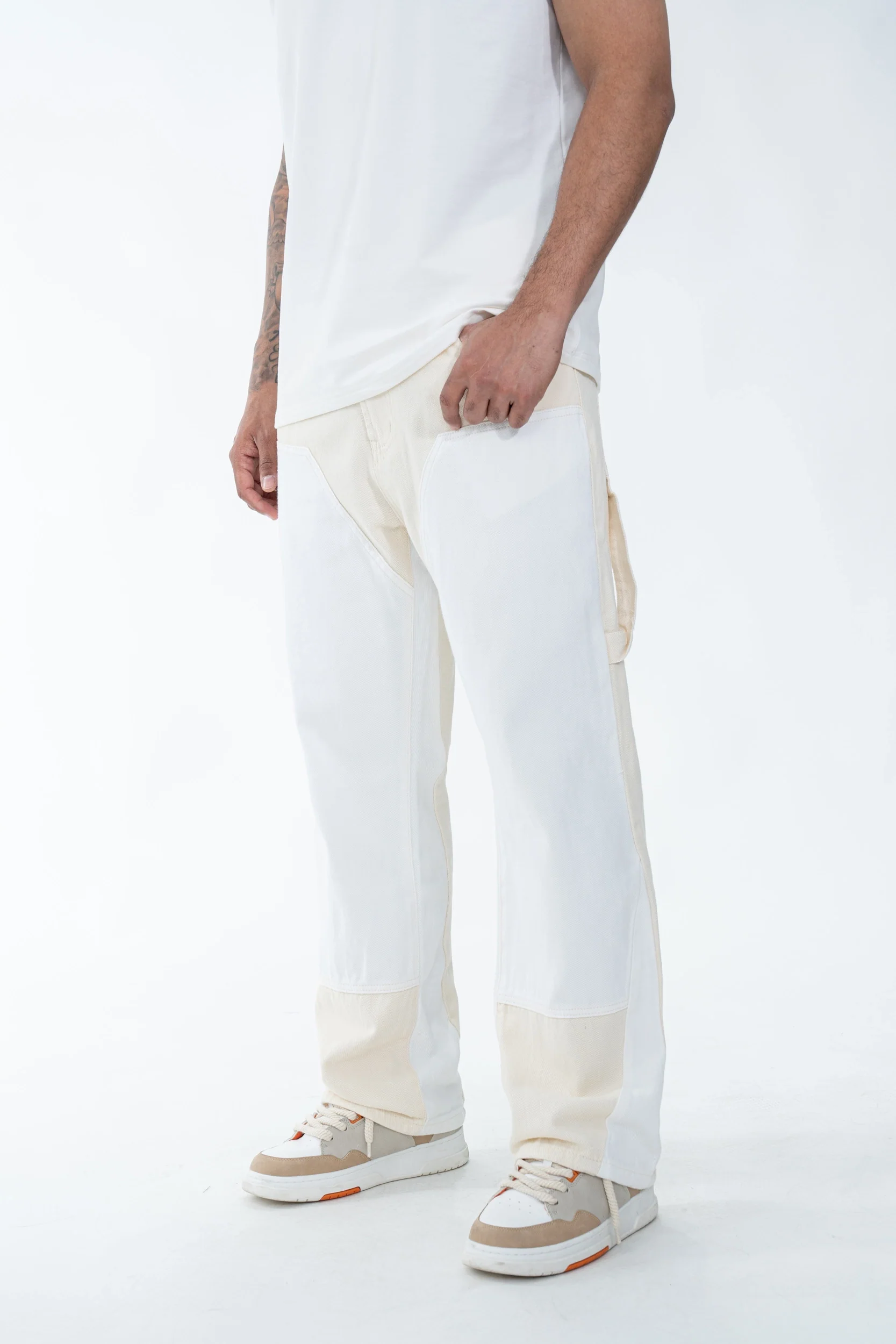 Pantalon bicolore à panneaux contrastants - Image 2